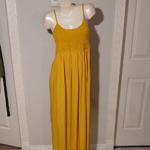 Yellow AZ Crocheted Maxi Dress